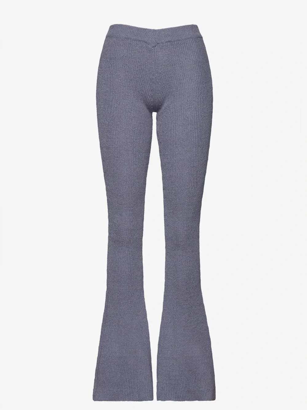 SER.O.YA London Knit Flare Pants Gray Ribbed Bell Bottoms NWT XS - Picture 2 of 6